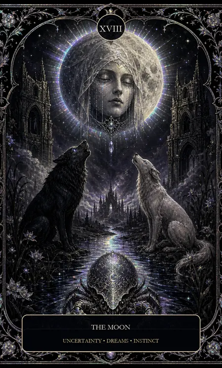 The Moon tarot card